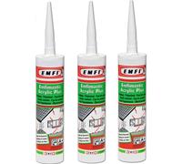 Lot Mastic acrylique Blanc joint souple, spécial fissures, joints de plinthe, Intérieur et Extérieur, peut-être peint Fabrication française pour MadeInNature (Lot de 12)