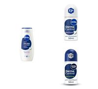 Lot Mixte NIVEA & NIVEA MEN Derma Control - Gel Douche Restore + Déodorant Bille Femme Restore + Déodorant Bille Homme Sensitive, Routine Soin et Protection Anti-Transpirante 72h pour Peaux Sensibles
