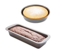 Lot moule à manqué rond 23 cm et cake 30 cm acier revêtement antiadhérent Mathon