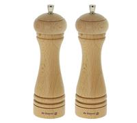 Lot moulins à poivre et à sel JAVA naturel 18 cm De Buyer