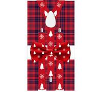 Lot Noeud Papillon+Bretelles motif Noël - modèles Différents (Modèle: PK_NOEUDPAP_MOD5)