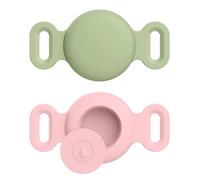 Lot of 2 Airtag Étuis Collier pour Chien et Chat,Coque en Silicone Étanche pour Apple AirTag GPS Finder,Housse de Air Tag Protection pour Pet Colliers de Compagnie Anti-Perte Porte-clés Air Tag(G, S)