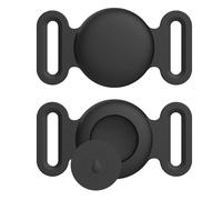 Lot of 2 Airtag Étuis Collier pour Chien et Chat, Coque en Silicone Étanche pour Apple AirTag GPS Finder,Housse de Air Tag Protection pour Pet Colliers de Compagnie Anti-Perte Porte-clés Air Tag (H,M)