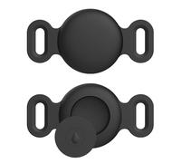 Lot of 2 Airtag Étuis Collier pour Chien et Chat, Coque en Silicone Étanche pour Apple AirTag GPS Finder,Housse de Air Tag Protection pour Pet Colliers de Compagnie Anti-Perte Porte-clés Air Tag (H,S)
