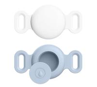 Lot of 2 Airtag Étuis Collier pour Chien et Chat, Coque en Silicone Étanche pour Apple AirTag GPS Finder,Housse de Air Tag Protection pour Pet Colliers de Compagnie Anti-Perte Porte-clés Air Tag (F,S)