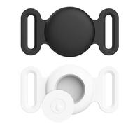 Lot of 2 Airtag Étuis Collier pour Chien et Chat, Coque en Silicone Étanche pour Apple AirTag GPS Finder,Housse de Air Tag Protection pour Pet Colliers de Compagnie Anti-Perte Porte-clés Air Tag (I,M)