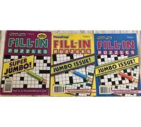 Lot of 3 Penny Press Fill-In Puzzles Jumbo Books 2017 2018 2019