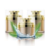 Lot of 3 Pots sans Air Fuite Latérale 30ml Flacon Pompe Distributeur Doré de Crème Cosmetic, Bouteille Crème Rechargeable Conteneur Cosmétique Lotions Portable