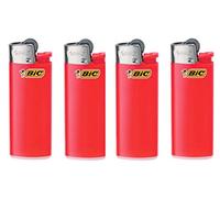 Lot of 4 Bic Mini Red Lighters by BIC