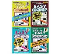 Lot of 4 Penny Press Favorite Easy Crossword Super Jumbo Crosswords Puzzles Books 2020