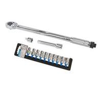 lot offre speciale cle dynamometrique + douilles 6 pans 10 a 19 - Silverline G