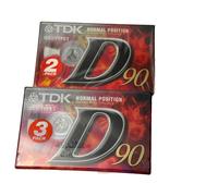 LOT PACK 5 K7 CASSETTE AUDIO TDK D-90EB 90 MIN TYPE I NORMAL POSITION NEUF NEW