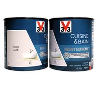 Lot Peinture V33 Cuisine et Bain "Brume" 2 X 0,5L