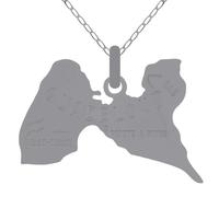 Lot pendentif carte Guadeloupe en Argent 925 + Chaîne 45 cm en Argent 925