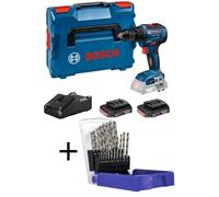 Lot Perceuse Visseuse sans fil GSR 18V-55 2x2,0Ah + Coffret de 19 forets HSS Pro BOSCH