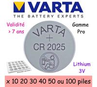 Pile bouton Varta CR2025Bli1 3,0 V/157 mAh/lithium CR 2025 (VE1)