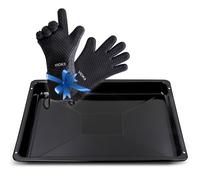 Lot plaque de cuisson compatible avec Beko 219440101 462x371mm + 2 gants de f...