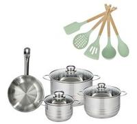 Lot Poêle 20 cm et 3 Faitouts 16/20/24cm Fackelmann Etherna avec 5 ustensiles Fackelmann OCEAN