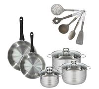 Lot Poêle 24/28 cm Geneva avec 3 Faitouts 16/20/24 cm et 5 ustensiles Fackelmann