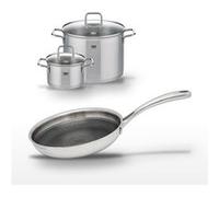 Lot Poêle 28 cm Elo Relief Evolution & 2 Faitouts 20/26 cm