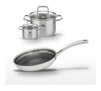 Lot Poêle 28cm Relief Evolution & 2 Faitouts 20/12cm Elo