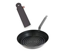 Lot poêle à marrons 28 cm et manchon de protection De Buyer