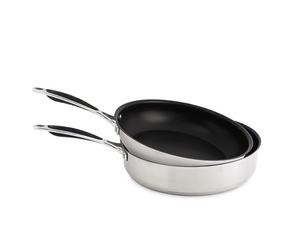 Lot poêle et sauteuse inox antiadhérentes Excell'Inox 28 cm Mathon