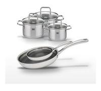 Lot Poêles 28cm et 24cm Elo Relief Evolution avec Faitouts Elo Citrin Inox