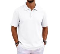 Lot Polo Homme Manches Courtes T Shirt Coton, Personnalisé Running Oversized Marque Oversize Leger Coton Respirant Polyester Slim Fit Mode Golf Ete Anti Transpirant Sport Mode Homme, XL