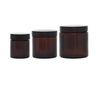 Lot Pommadiers en verre ambré - 30ML, 50ML et 120ML