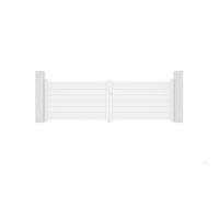Lot portail battant et motorisation - Casanoov - EIGER - 3,5m H.119cm - Blanc - Aluminium / Motorisation RANGER B150