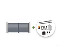 Lot portail battant et motorisation - Casanoov - VOGEL - 3 5m H.178cm - Gris - Aluminium / Motorisation TANKER B250