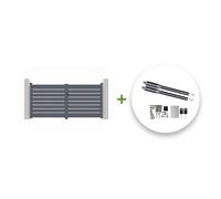 Lot portail battant et motorisation - Casanoov - VOGEL - 3m H.161cm - Gris - Aluminium / Motorisation RANGER B150