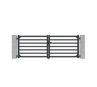 Lot Portail Battant et Portillon - Casanoov - ANTELAO - 3m H.110cm / Portillon 1m H.110cm - Gris Anthracite - Aluminium
