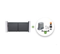 Lot portail coulissant et motorisation - Casanoov - VOGEL - 3m H.163cm - Gris - Aluminium / Motorisation TANKER C600