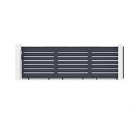 Lot portail coulissant et motorisation - Casanoov - VOGEL - 4,5m H.145cm / Portillon 1m H.145cm - Gris - Aluminium
