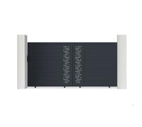 Lot Portail coulissant et Portillon - Casanoov - ARLBERG - 3,5m H.178cm / Portillon 1m H.178cm - Gris Anthracite - Aluminium