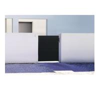 Lot Portillon et Poteaux - Casanoov - NALI - 1m H.120cm - Noir mat - Acier / 2 Poteaux DARIO 6x6cm H.170cm