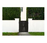 Casanoov Portillon acier 1M NALI VELETA H.120cm Noir mat + 2 poteaux acier DARIO