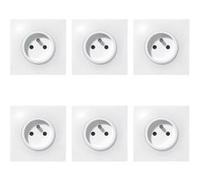 Legrand Prise électrique murale Neptune – 2P+T 16A monobloc fixation griffes/vis – blanc lot de 6