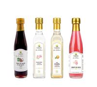 Lot produits libanais - Sirop et Distillat : Sirop de Raisin et de Dattes (Jallab) + Sirop de Rose + Eau de Fleur d'Oranger + Eau de Rose - 4x25cl - Liban
