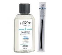 lot recharge bouquet maison berger vent d'océan + 8 brins