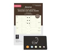 Lot Recharge Civile 2027 Pocket Feuilles Crème Français 1 Semaine sur 2 Pages Compatible avec Filofax + 1 Index Adhésif Blumie (Civil Horiz Creme)
