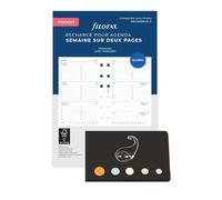 Lot Recharge Civile 2027 Pocket Grille Horizontale Français 1 Semaine sur 2 Pages Compatible avec Filofax + 1 Index Adhésif Blumie (Civil Horiz)