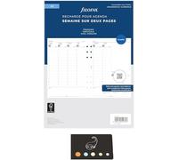 Lot Recharge Civile 2027 Verticale A5 Français 1 Semaine sur 2 Pages Compatible avec Filofax + 1 Index Adhésif Blumie (A5) 68528