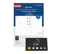 Lot Recharge Format Pocket 2026 2027 Français 1 Jour par Page Compatible avec Filofax + Index Adhésif Blumie 5 Couleurs