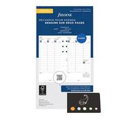 Lot Recharge Personal Août 2026 à Juillet 2027 Français 9,5 x 17,1 cm 1 Semaine sur 2 Pages Vertical Compatible avec Filofax + 1 Index Adhésif Blumie (Scolaire Vertical)