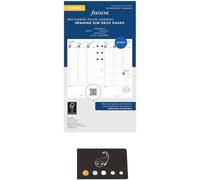 Lot Recharge Personal Août 2026 Juillet 2027 Français 9,5 x 17,1 cm 1 Semaine sur 2 Pages Vertical Compatible avec Filofax + 1 Index Adhésif Blumie