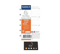Lot Recharge Septembre 2026 à Décembre 2027 1 Semaine sur 2 Pages Horizontal pour Organiseur Exatime 14 + Index Adhésif Blumie (14212E)