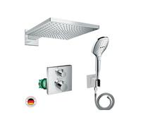 Lot robinet douche encastré thermostatique Ecostat Square + Douche de tête Raindance E 300